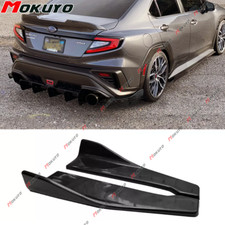 2pcs Black Rear Bumper Diffuser Side Splitter Spats For Subaru Wrx 2022-2024