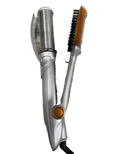 Instyler 1.25" Rotating Spinning Hot Brush Curling Iron Silver IS1001