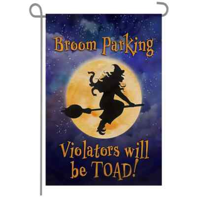 Halloween Witch double sided garden flag 12'' x 18'' Same Day Shipping