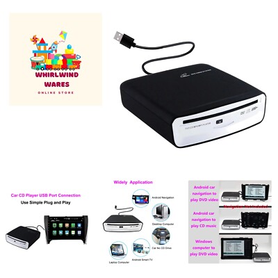 Universal Rental Cd External Car Universal CD Player Machine, Vehicle External USB CD ...