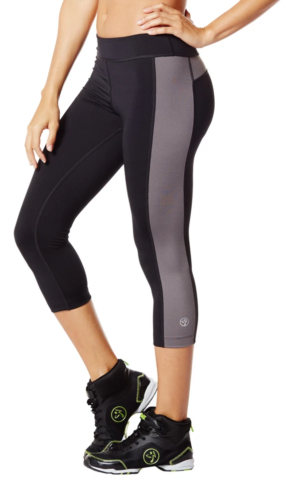 Новый с Ярлыками Zumba тренировки укорочить его Hot, капри брюки синий индиго черный Капри PM - Изображение 3 из 3