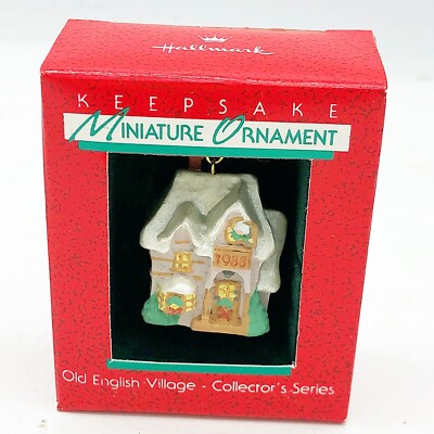 Old English Village 1988 Hallmark Ministuare Ornament
