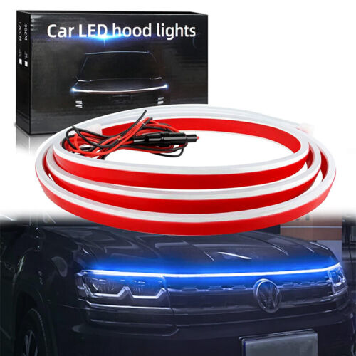 Sequential Turn Signal Dual Color Led Light Strip Dynamic Scan Start Up Hood - Zdjęcie 1 z 24
