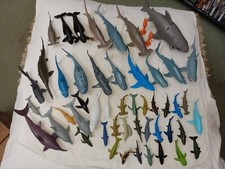 51 Sea Creatures Fish Shark Dolphin Whale Seahorse 35 Sharks Plastic See Pics