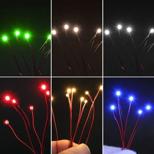 50PC Wired Micro LED Pre-Soldered 0402,0603, 0805,1206 Copper Wire Lights SMD - Bild 20 von 32
