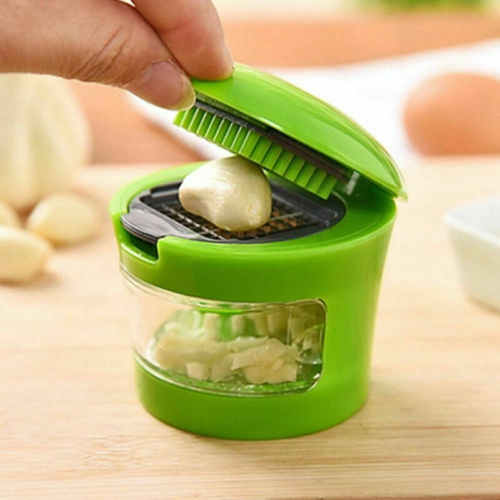 Plastic+Stainless Press Vegetable Garlic Onion Slicer Chopper Cutter Kitchen B-image