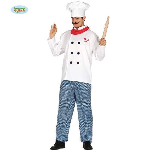 Adult Chef Fancy Dress Costume Mens Cook Outfit fg eBay
