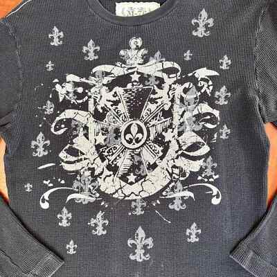 Y2K Grunge Fleur de Lis Graphic Thermal Long Sleeve Tee | eBay