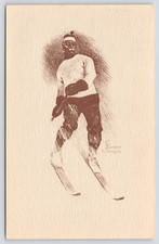 Postcard Art Vermont Winter Sport Skiing Artist Signed C Everett Johnson