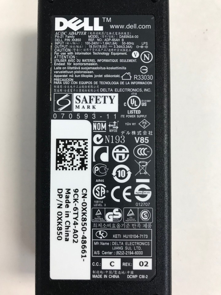 45w Alientatore Caricatore Per Dell, Adattatore Caricabatterie Per - Foto 2
