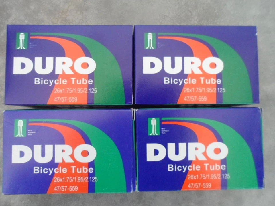 DURO Four New Inner Tubes 26x1.95 26x1.75 26x2.125 Beach Cruiser Mountain Bike 26"