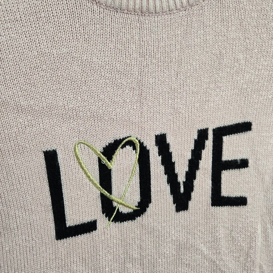 Victoria's Secret женщин свитер большой розовый любовь сердце вышитый длинным рукавом - Изображение 4 из 4