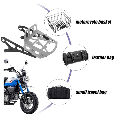 FRONT UPPER HEADLIGHT LUGGAGE CARGO CARRY RACK For Honda Monkey 125 DAX125 18-23 - Picture 2 of 10