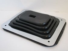 Hurst Bm Style Rubber Shifter Boot With Chrome Mounting Plate 5 14 X 6 38