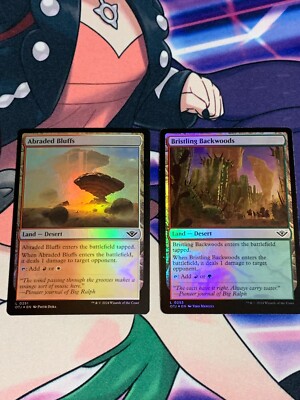 C1497 MAGIC GATHERING OUTLAWS THUNDER JUNCTION ABRADED BLUFFS BRISTLING FOIL