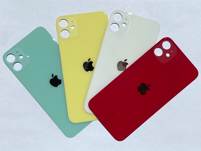 iPhone 11/Akkudeckel/Backcover/Glas/BIG HOLE/Lense/schwarz,weiß,rot,gün,gelb,