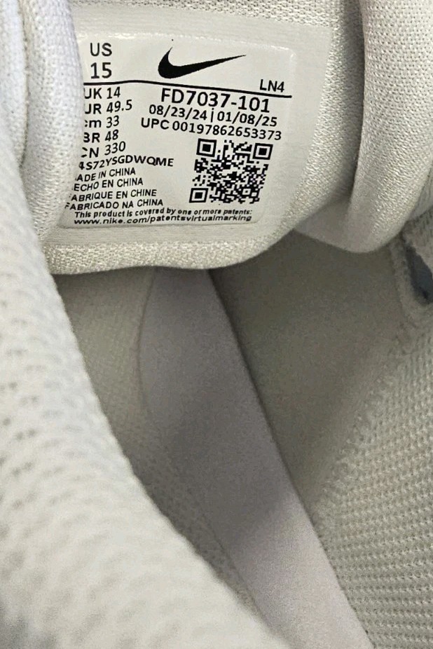 Size 15 Nike Alpha Menace 4 Pro White Metallic Silver Football Cleats FD7037-101 thumbnail 6