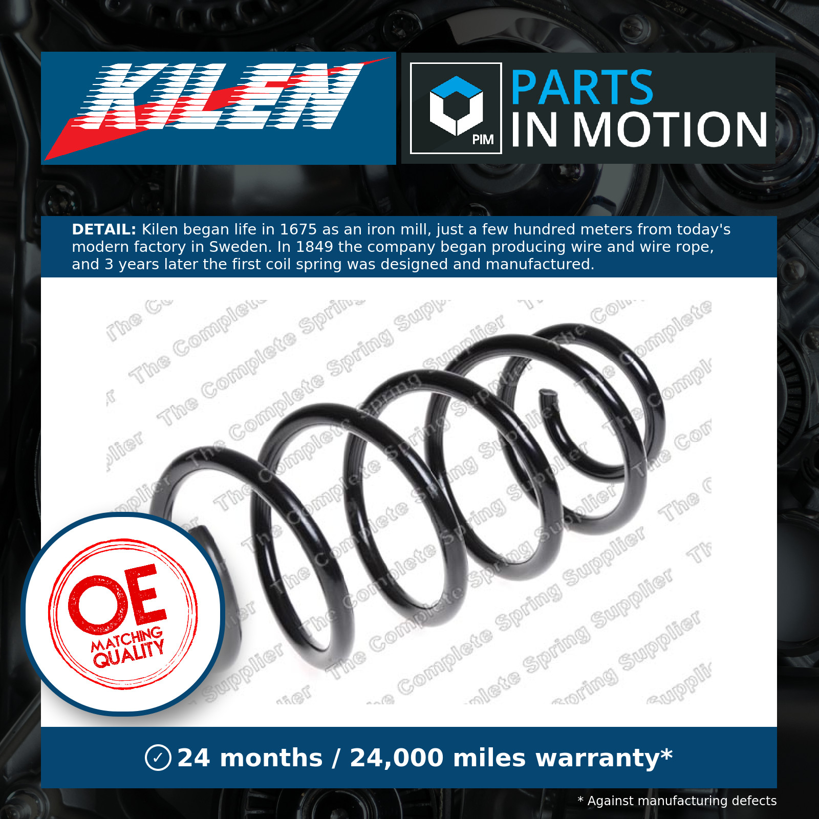 Coil Spring fits SKODA YETI 5L 2.0D Front 09 to 17 Suspension Kilen 1K0411105DL - Image 16