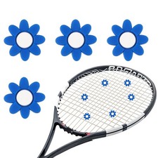 Tennis Dampener, Flower Silicone Tennis Racket Dampeners 4 Pcs Dark Blue