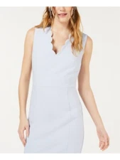 FRENCH CONNECTION Womens Light Blue Sleeveless Mini Sheath Dress Size: 0