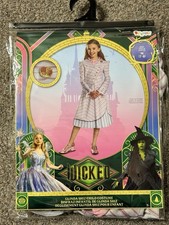 Wicked Glinda Girls Costume Dress Sz With Universty Pin Disguise M - 7/8 NWT