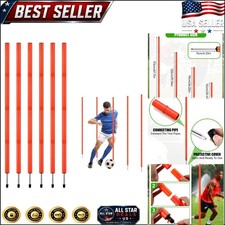 Lightweight 6PCS Agility Training Poles - Adjustable Speed Training for Teens