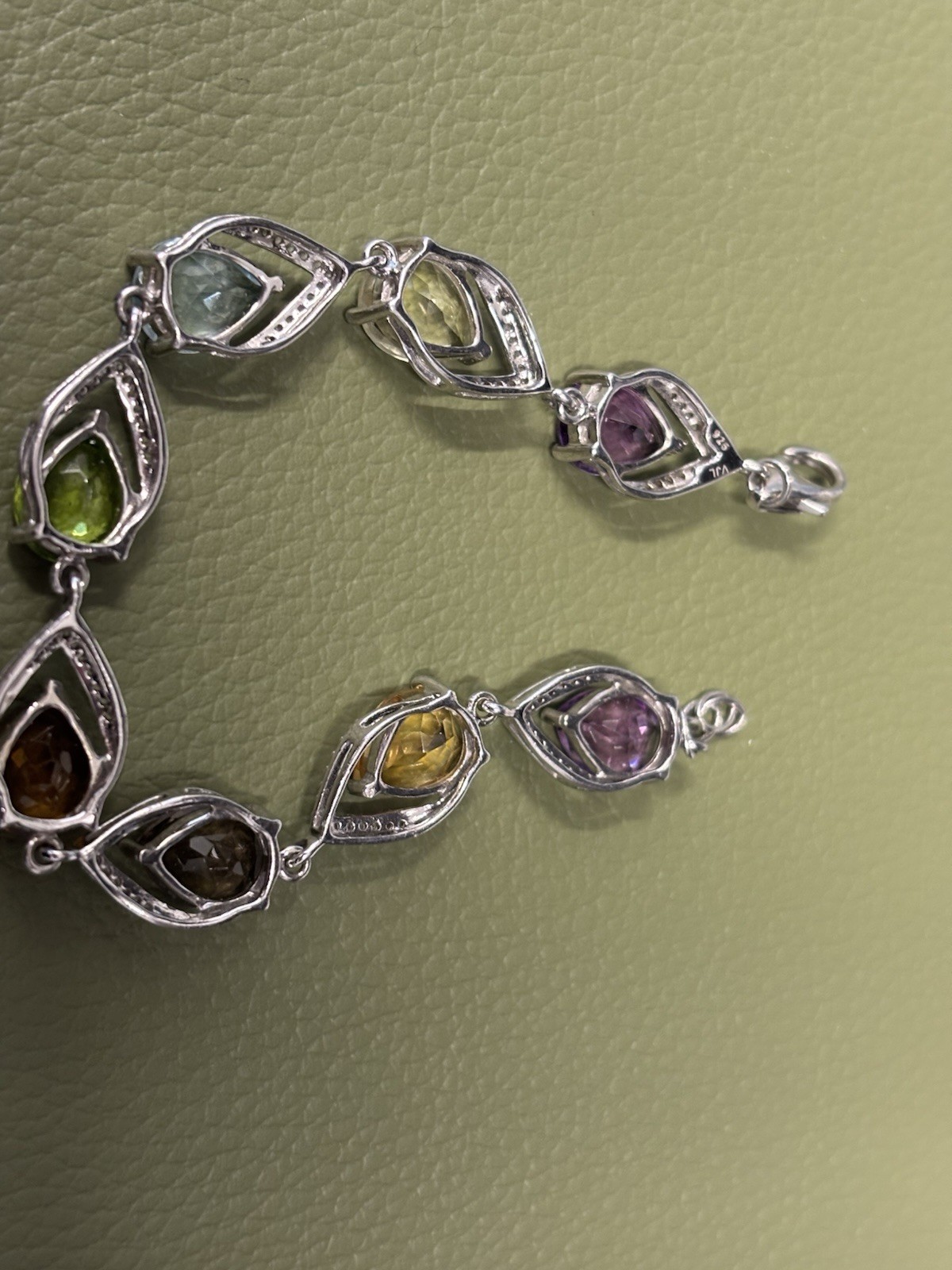 Multi Gemstone Sterling Bracelet - image 3