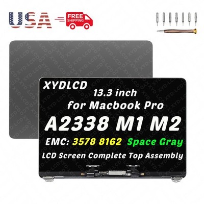 for Apple MacBook Pro A2338 2022 Year M2 LCD Screen Display Assembly Gray Silver