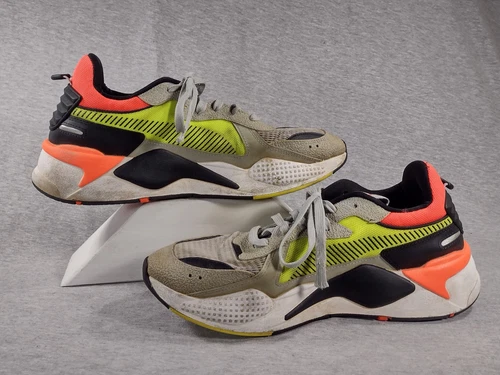 Puma RS X Running System Scarpe da Ginnastica Uomo 11 Hard Drive Grigio Giallo Arancione
