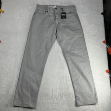 Gap 1969 Straight Jeans Mens Gray Stretch Mid Rise Classic Zip Fly 32X30.5 - NWT