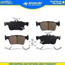 Pair Rear Ceramic Disc Brake Pads with Hardware Set for Honda Civic Acura RDX