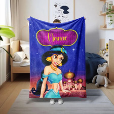 Personalized Princess Jasmine Fleece Blanket,...