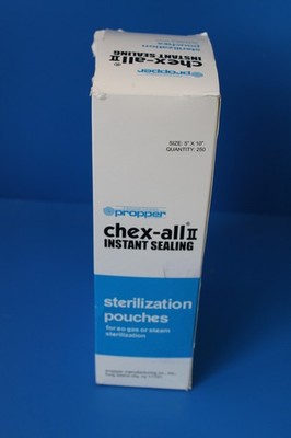 (250-Pack) Propper 024010 Chex All II Self Sealing Sterilization Pouches 5 x 10 