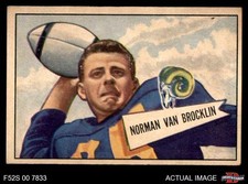 1952 Bowman Small #1 Norman Van Brocklin Rams HOF Oregon 4 - VG/EX
