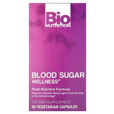 Bio Nutrition - Blood Sugar Wellness 60 Vegetarian Capsules EXP:09/26