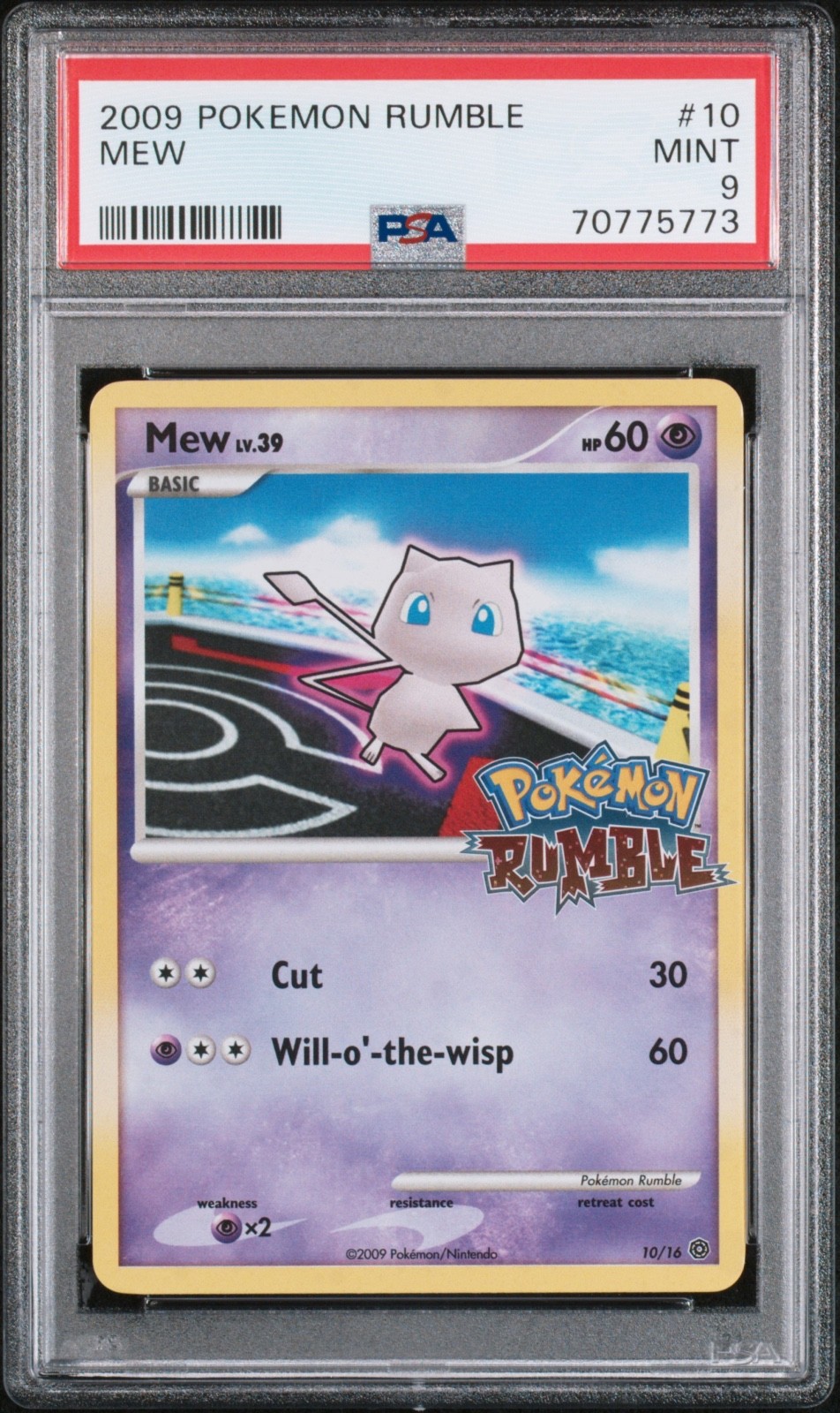 PSA 9 Mew 2009 Pokemon Rumble 10/16