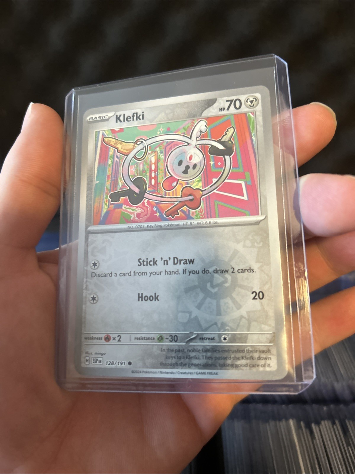 Pokemon Surging Sparks Reverse Holo 128/191 Klefki NM