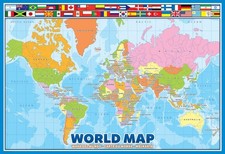 World Map 100-Piece Jigsaw Puzzle 19" x 13" 