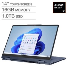 Lenovo Ideapad 5 14" FHD 2in1 Touchscreen Ryzen 7 8845HS 16GB 1TB SSD W11H U