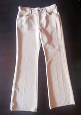 vintage 1970s lee cream jeans mens flare pants 32 med textured bell bottoms