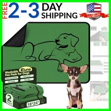 Washable Pee Pads for Dogs Reusable, 2 Pack 18"x24" Training Puppypads Absorb...