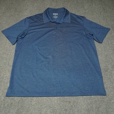 Duluth Trading Co. Men's Blue XL Polo Shirt Polyester Spandex Short Sleeve