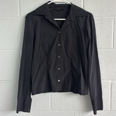 Gucci Womens 40 Blouse Produced by Zansport Made in Italy Silk Blend Button Up
