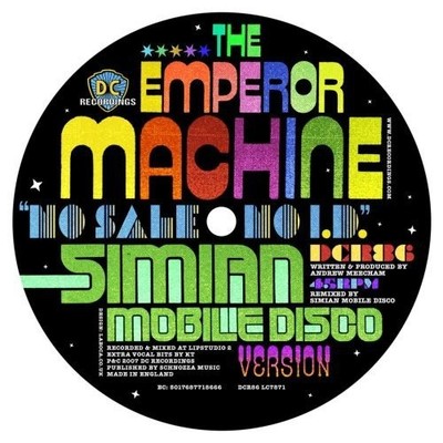Emperor Machine - No Sale No ID Simian Mobile D - Vinyl Record SINGLE V - G3z