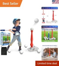 Portable T Ball Set for Children 3-8 - Includes 6 Balls  Adjustable Tee