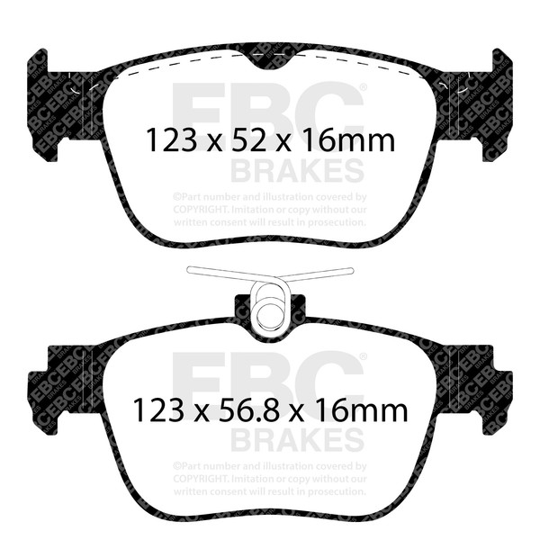 EBC Brakes Bremsbelagsatz BremsklöTze FüR VW Golf VII 5G1 BQ1 BE1 BE2 BA5 BV5-image