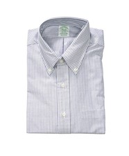 198 BROOKS BROTHERS - Blue Stripe MADE IN USA MILANO Shirt - 16.5 - 34