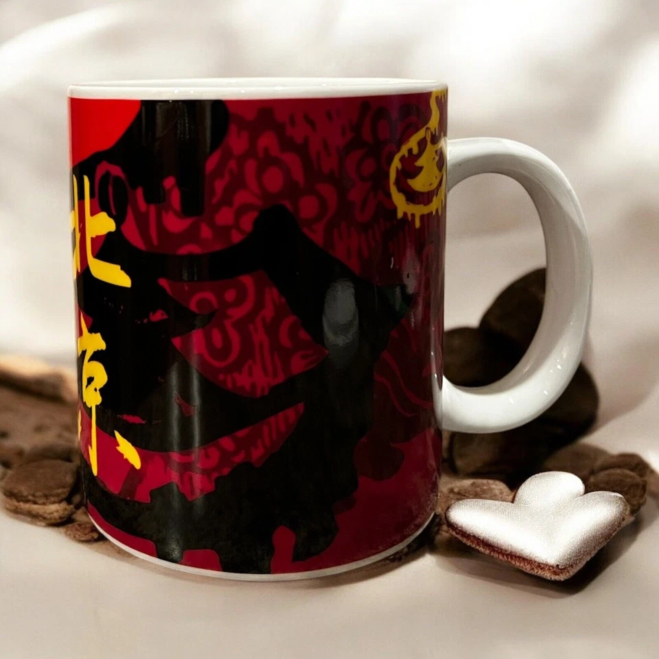 Starbucks BEIJING China Great Wall Temple Dragon Red Large Coffee Mug Cup EUC - Image 4 of 4