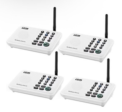 Wireless Intercom System for Home 5280 Feet Range 10 Channel 3 Code - 4 Pack