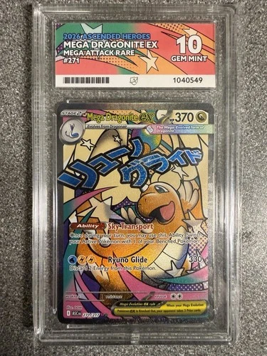 Mega Dragonite ex 271/217 - Ascended Heroes – ACE 10 GEM MINT Perfect Subgrades